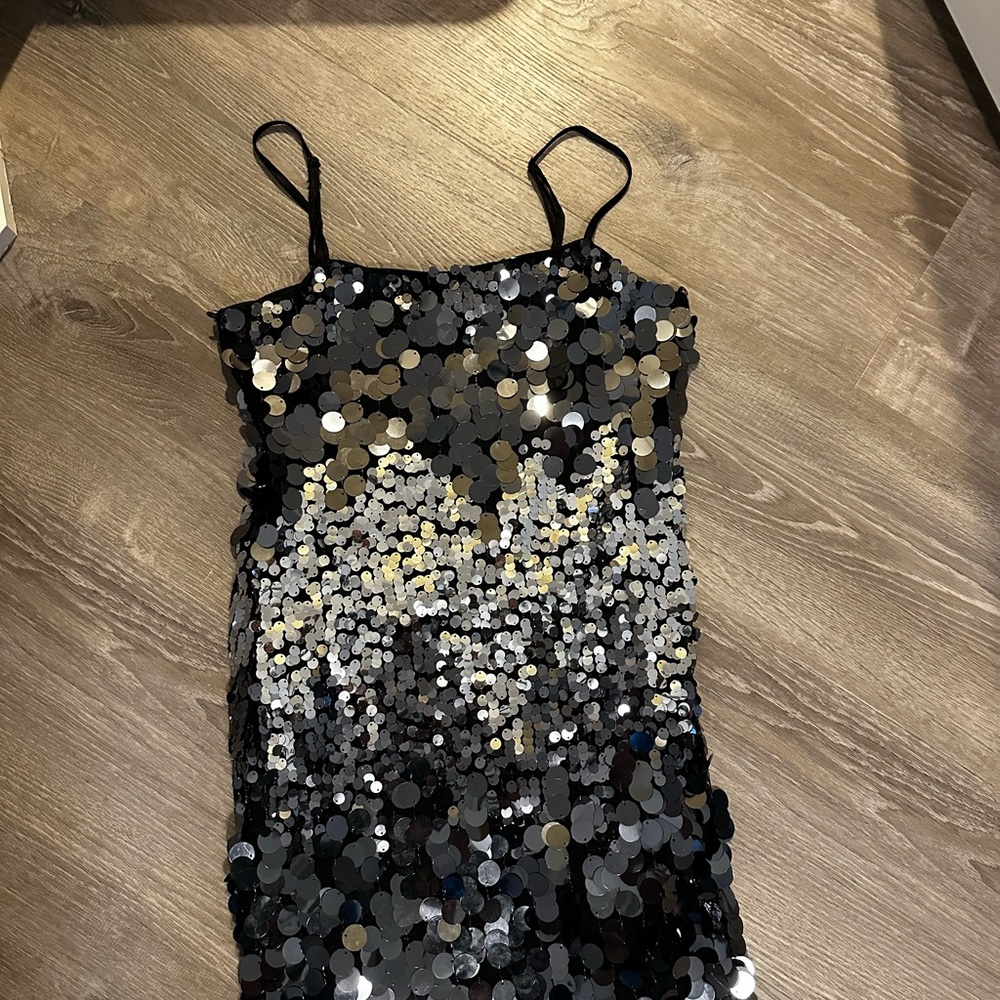 Sequin Spaghetti Strap Dress
